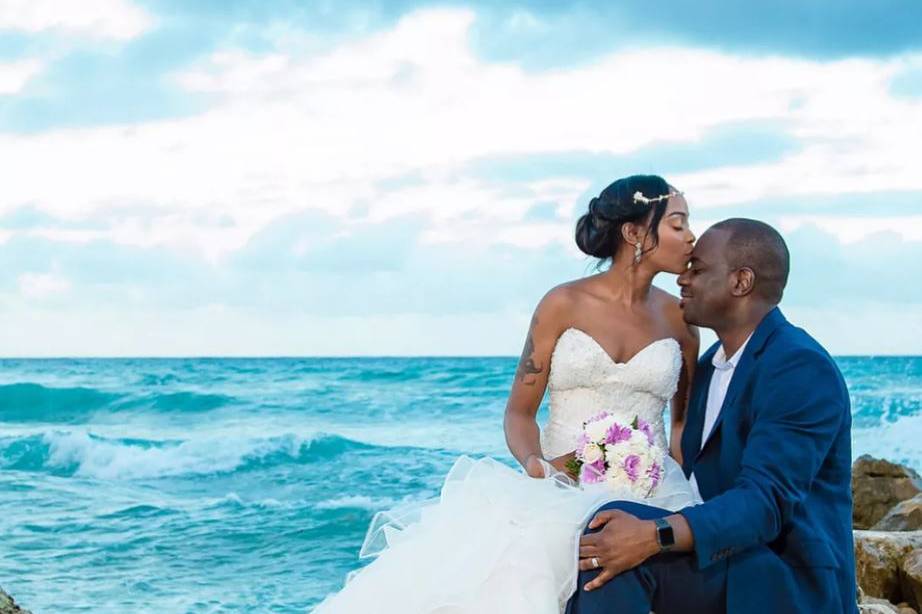 Beautiful bride and groom