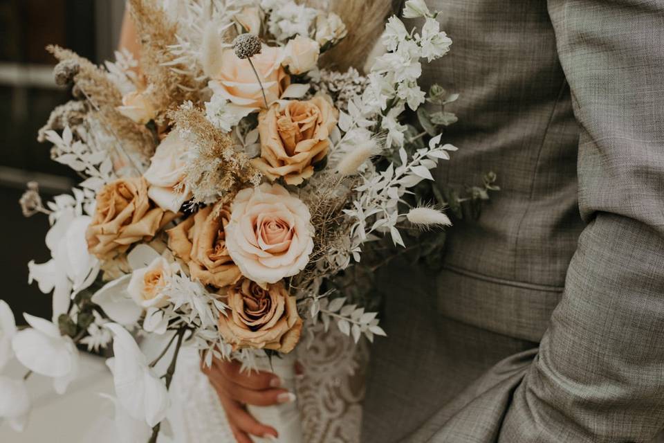Asymmetrical Bridal Bouquet
