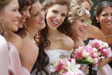 The bride and bridesmaids