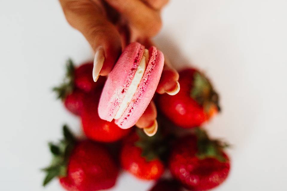 Strawberry French Macaron