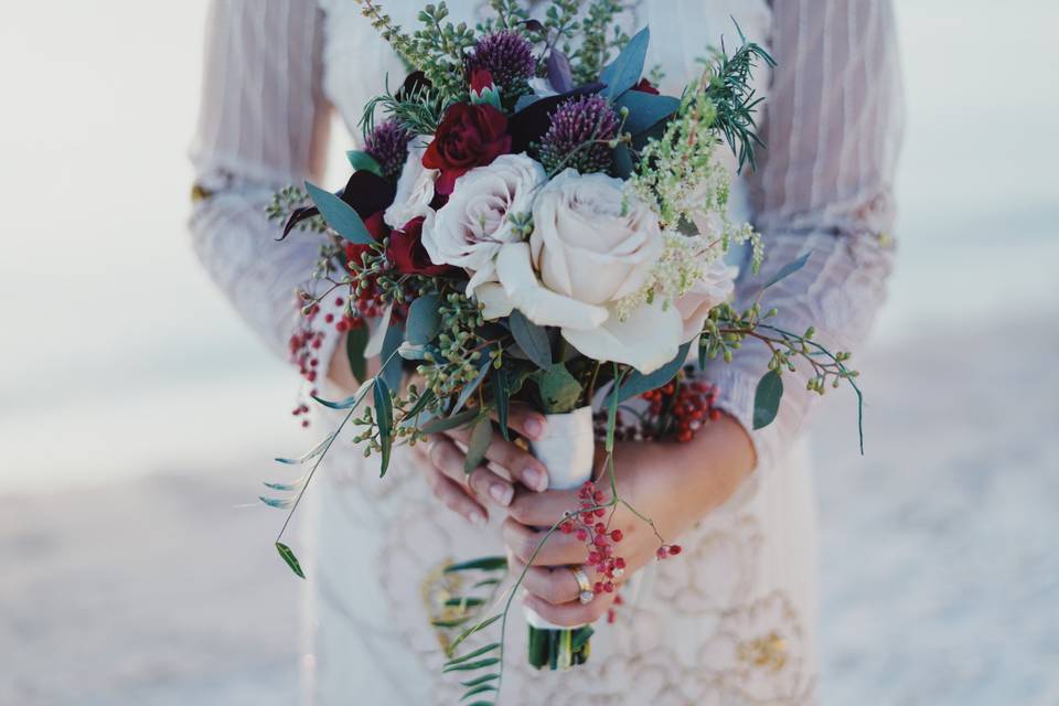 Purple carnations