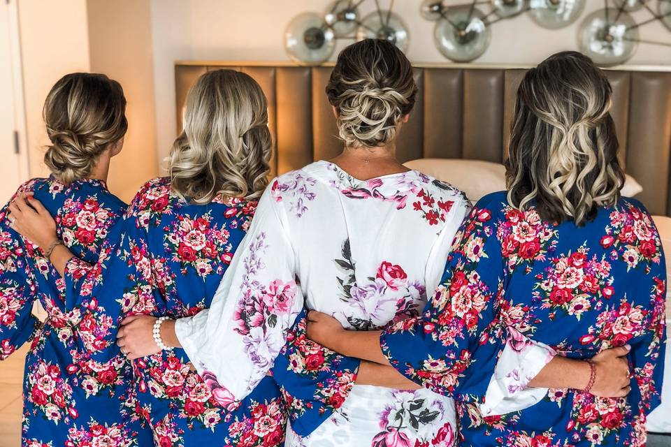 Bridal party styles back view