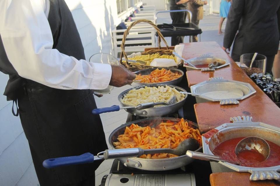 Three Sauce Pasta Station