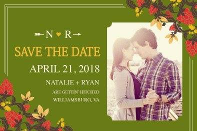 123Print Save the Date - Boho Bloom (with Photo)