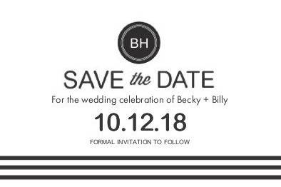 123Print Save the Date - Straight to the Altar