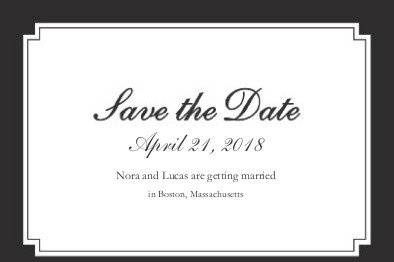 123Print Save the Date - Timeless Elegance