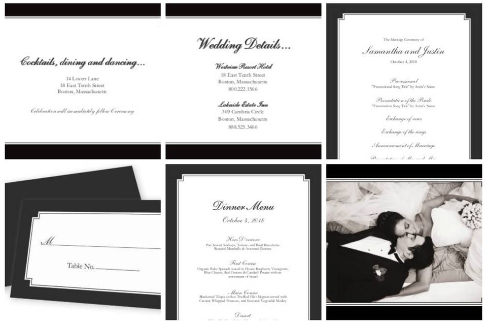 Black and white classic Wedding design by 123Print - 