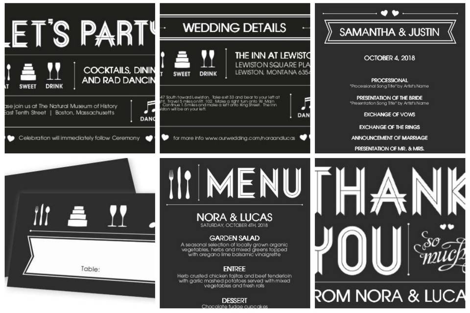 Black and white casual Wedding design by 123Print - 