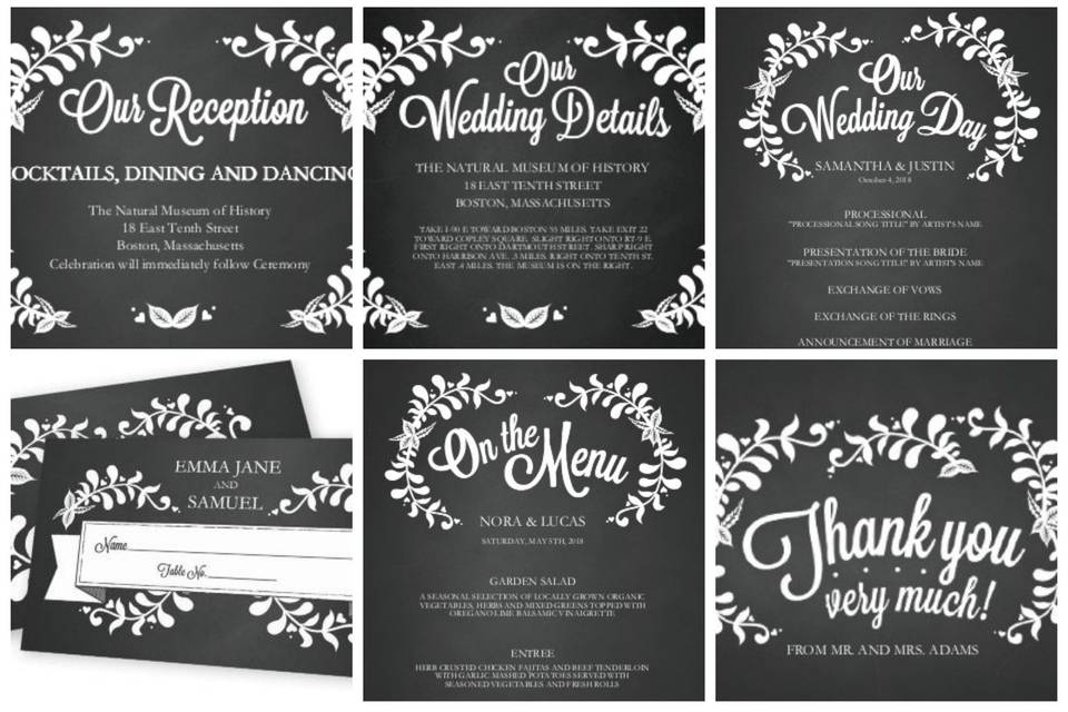 Black and white bohemian Wedding design by 123Print - 