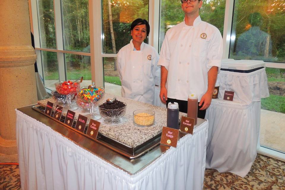 Guests' at the ice cream station