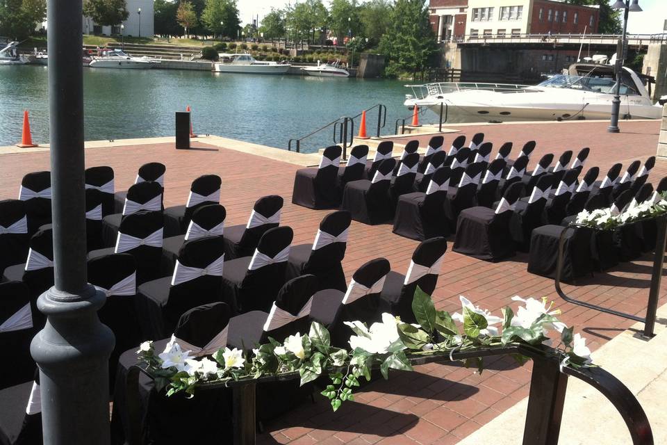 Outdoor ceremony setup