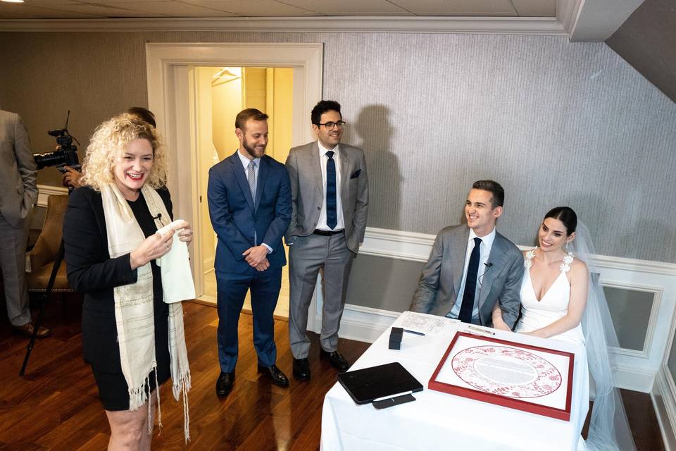 Signing the Kettubah