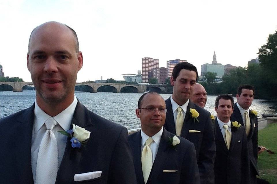 The groom and groomsmen