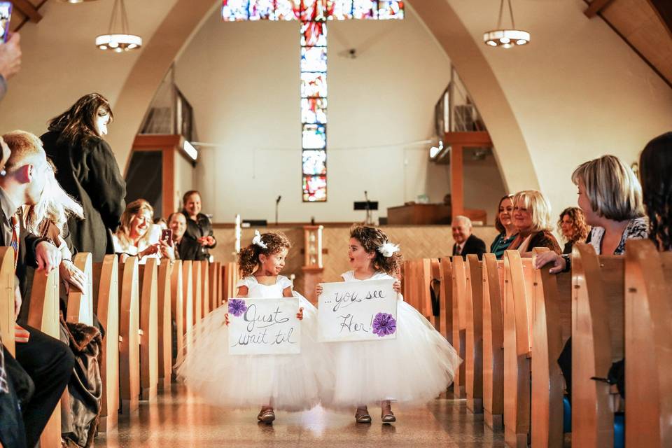 Cute flower girls