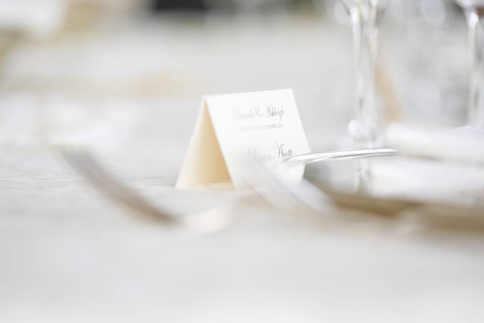 Personalised name cards