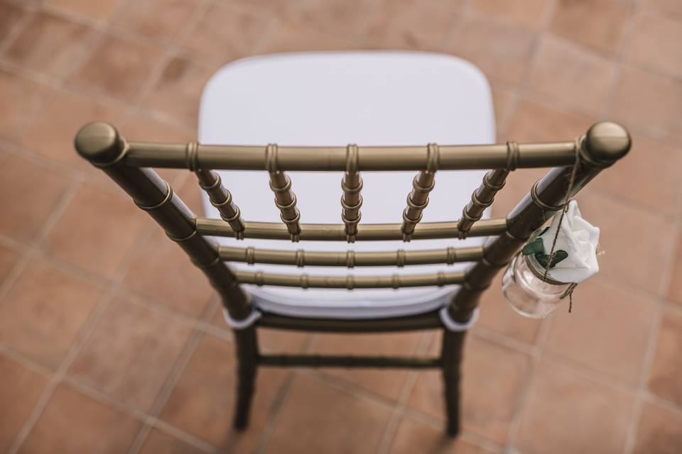 Gold wedding chairs