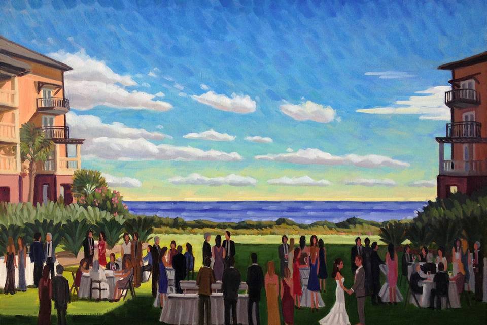 Wed on Canvas, Live Wedding Artist Ben Keys