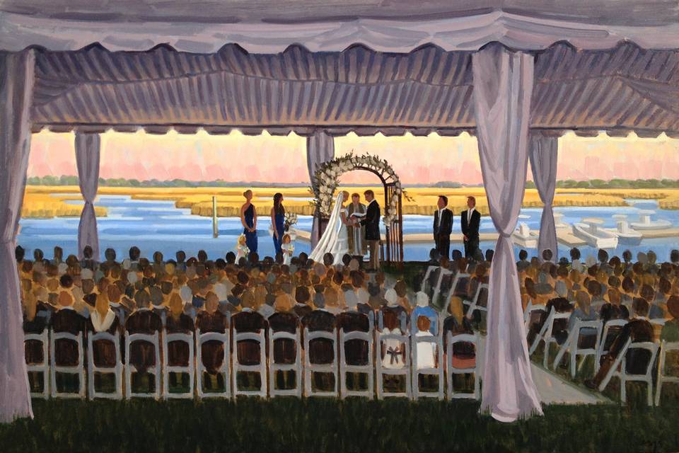 Wed on Canvas, Live Wedding Artist Ben Keys