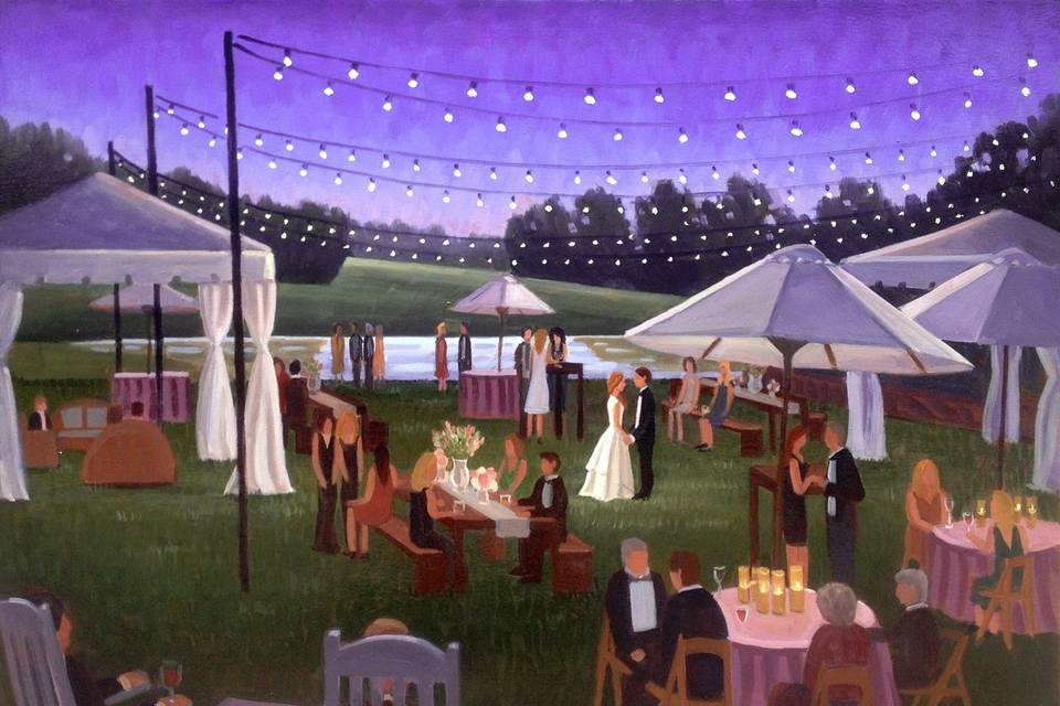 Wed on Canvas, Live Wedding Artist Ben Keys