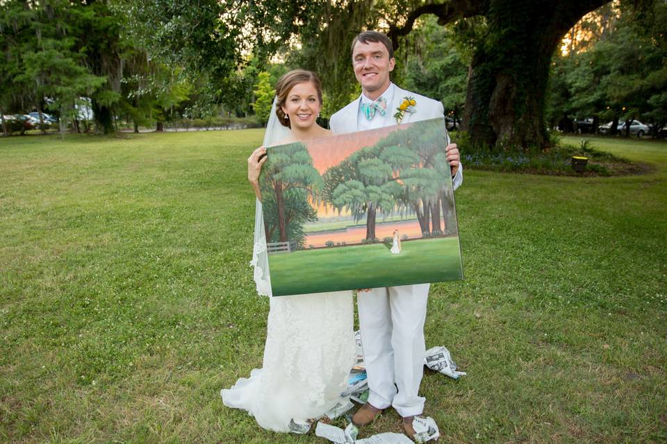 Wed on Canvas, Live Wedding Artist Ben Keys