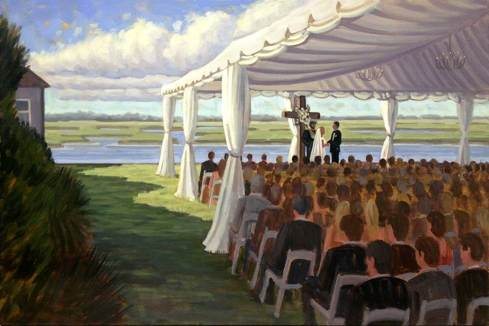 Wed on Canvas, Live Wedding Artist Ben Keys