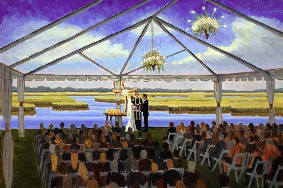 Wed on Canvas, Live Wedding Artist Ben Keys