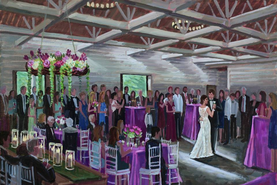 Wed on Canvas, Live Wedding Artist Ben Keys