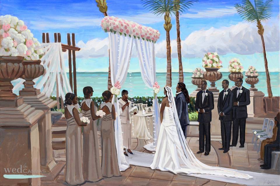 Wed on Canvas, Live Wedding Artist Ben Keys