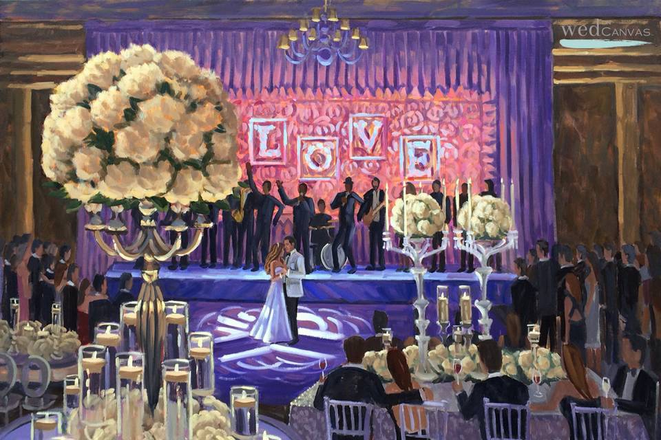 Wed on Canvas, Live Wedding Artist Ben Keys