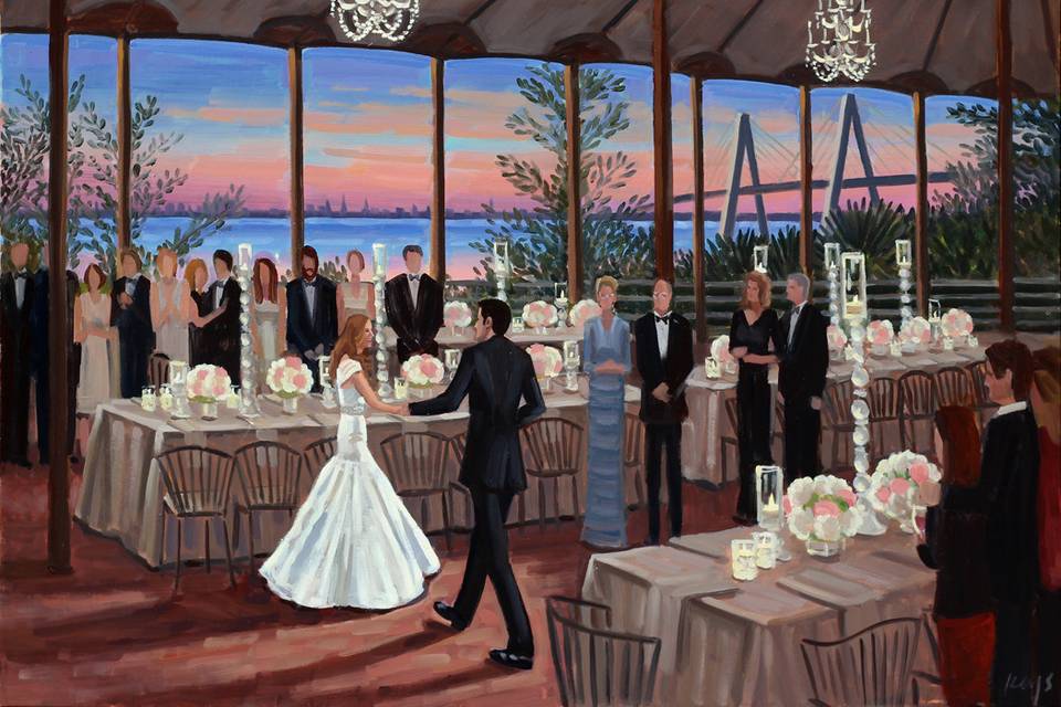 Wed on Canvas, Live Wedding Artist Ben Keys