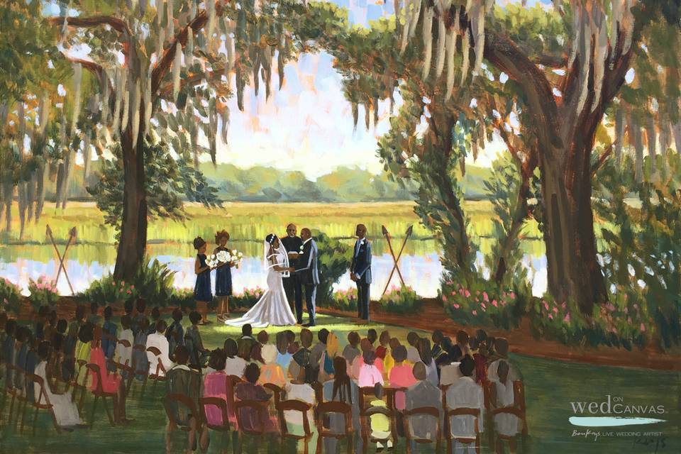 Wed on Canvas, Live Wedding Artist Ben Keys