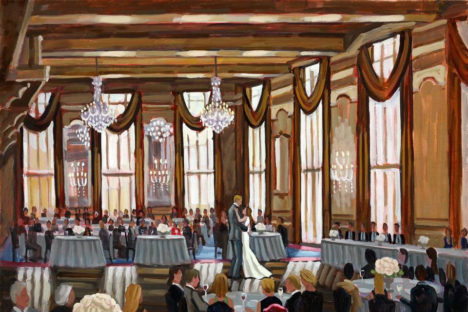 Wed on Canvas, Live Wedding Artist Ben Keys