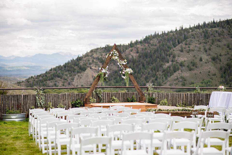 Ceremony chairs included!