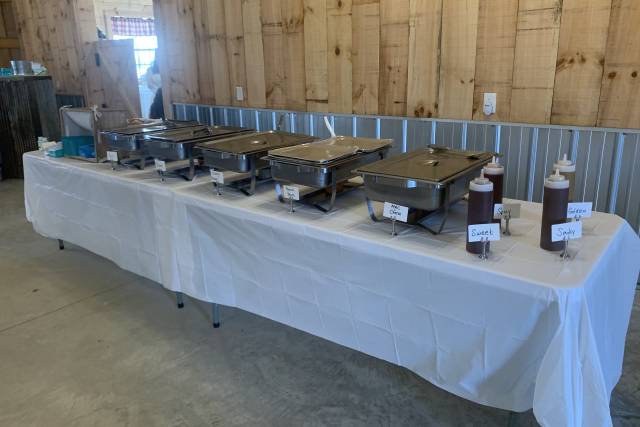 Wedding catering display