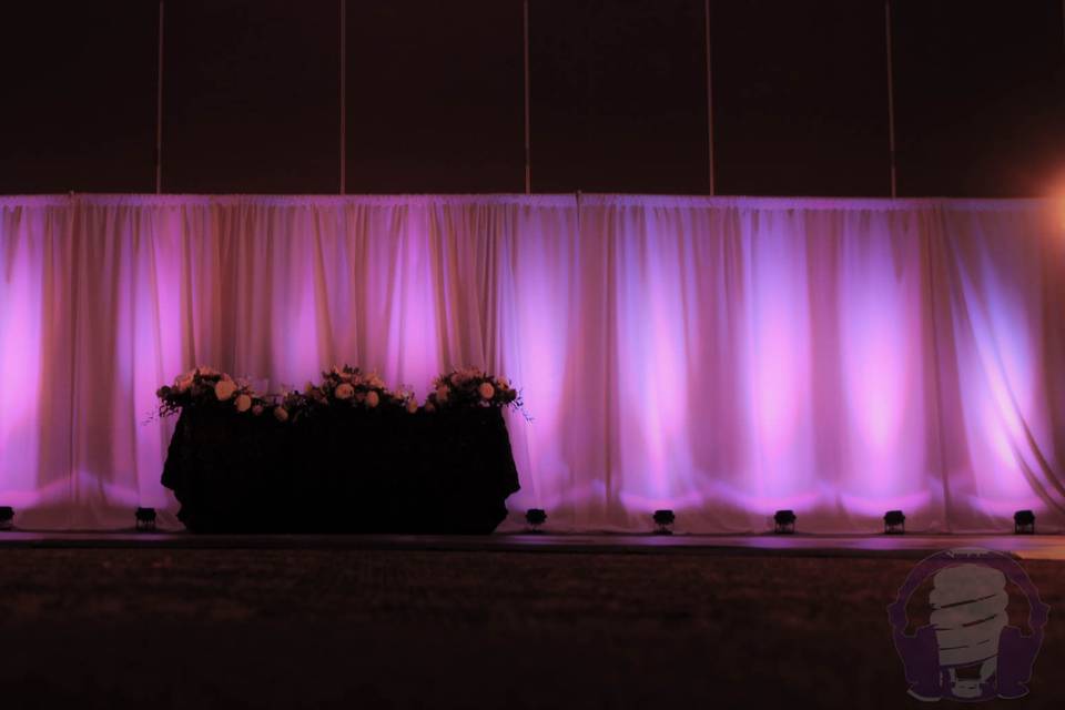 Candle decors on the table