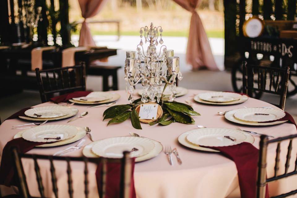 Guest table setup