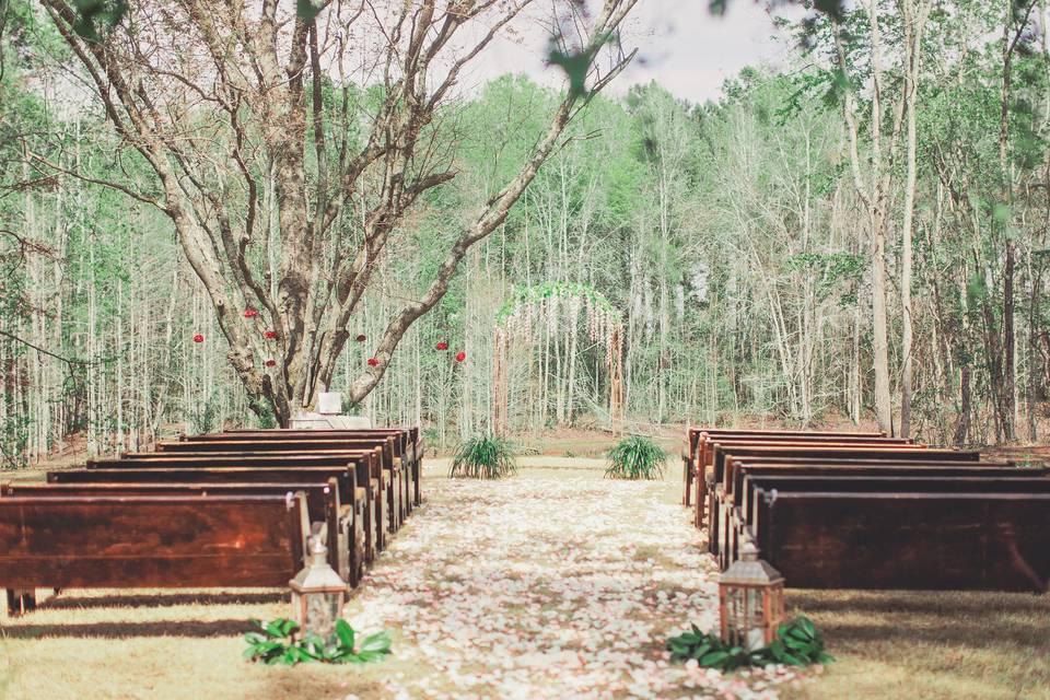 Outdoor ceremony site