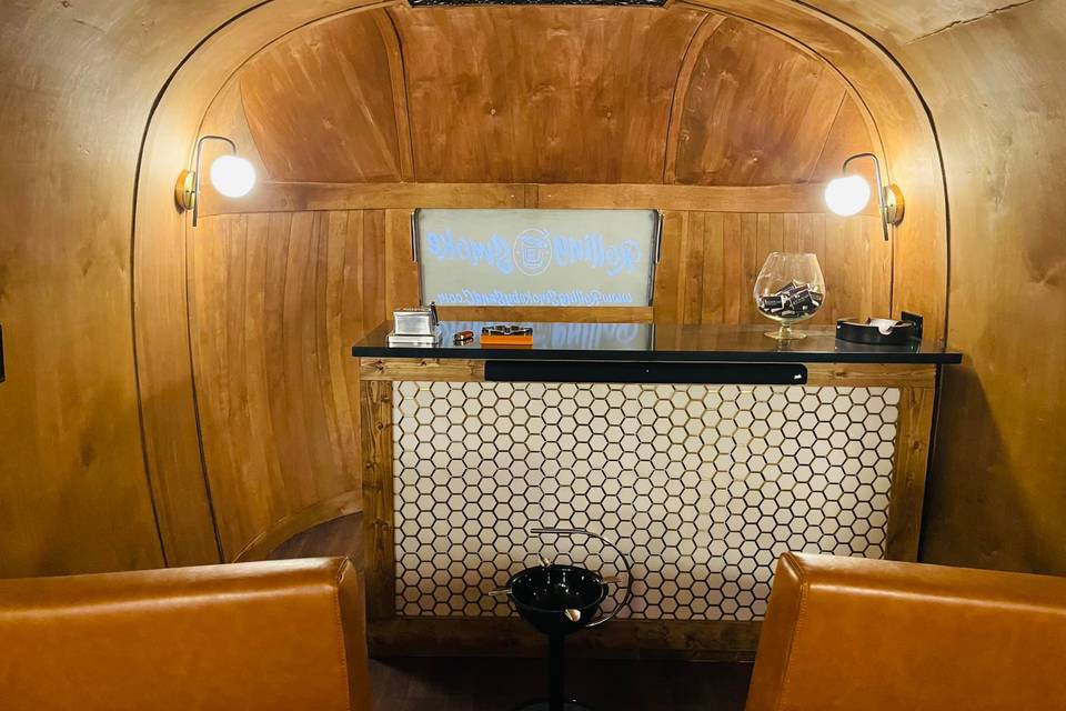 Bar and rear of airstream