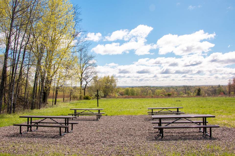 Picnic area with Catskill view