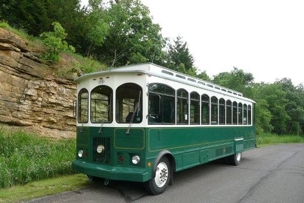 The Boyerton Spartan Trolley is one of a kind!  Gather your entire wedding party and tour the city for pictures.