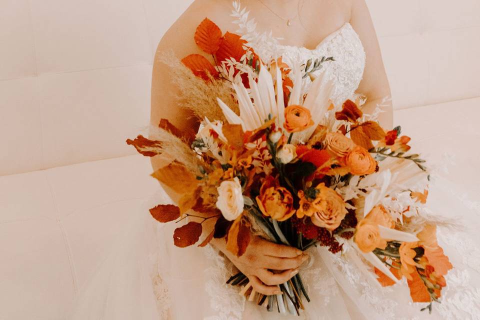 Bohemian bridal bouquet