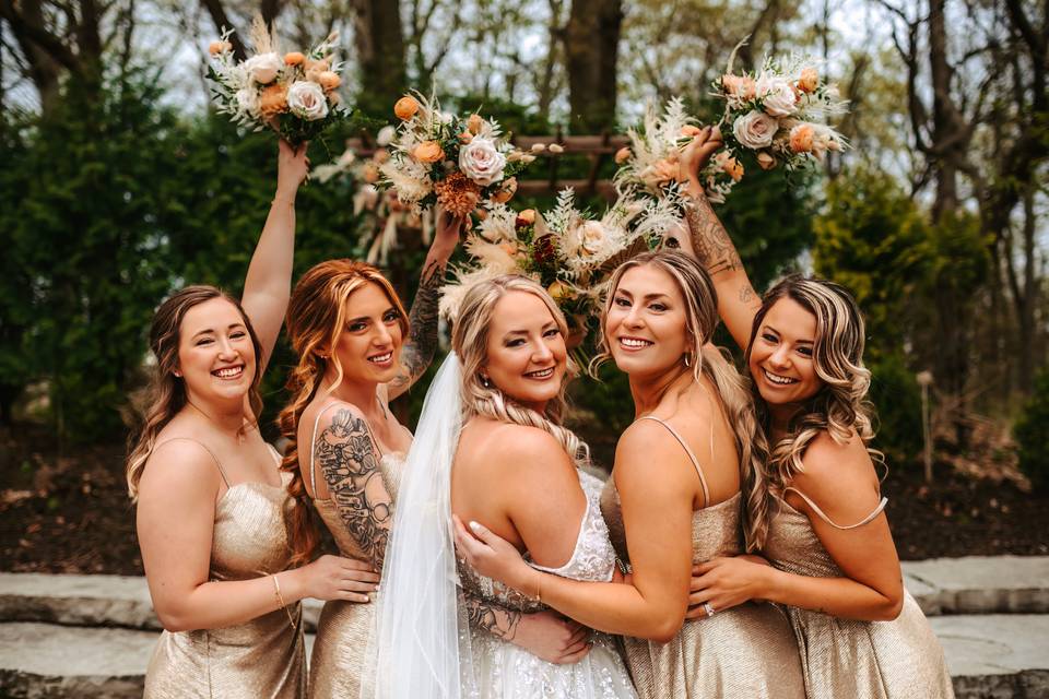 Champagne boho wedding