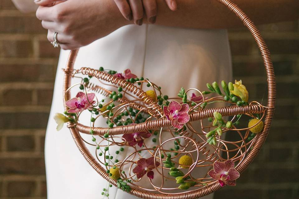 Copper coils modern hoop