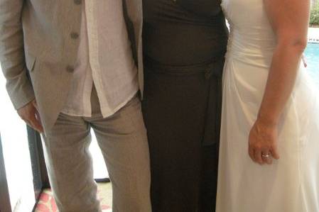 Silvia and Alex with their Notary Officiant, Angela.