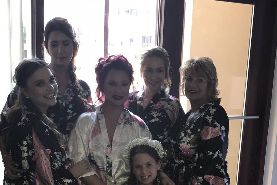 Bridal Party Hair & Makeup Services done by our team.