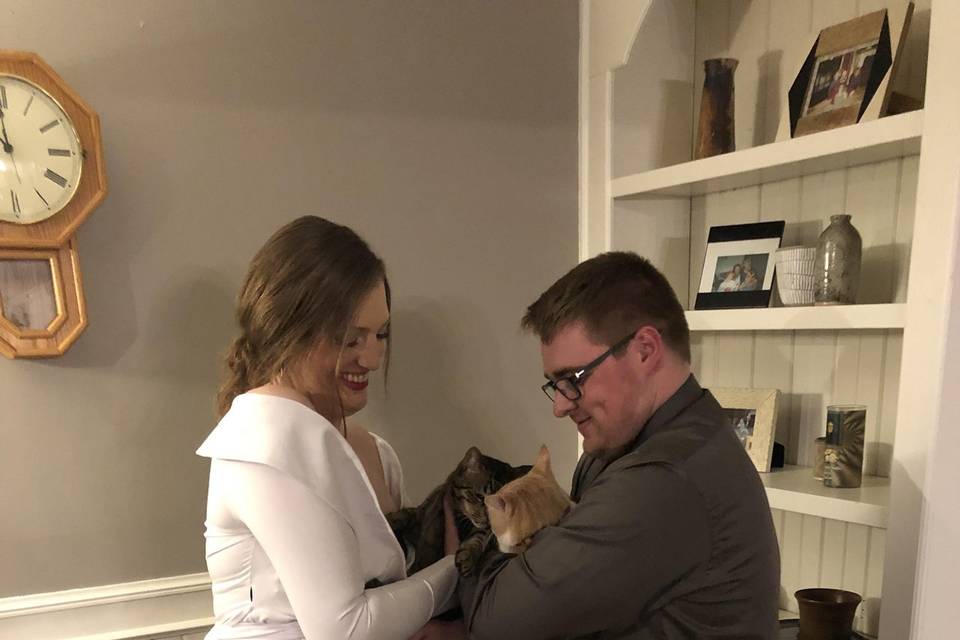 Sweet wedding with pets