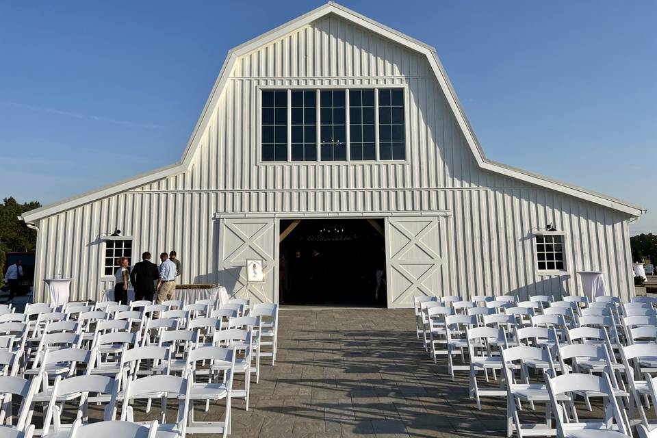 Back of barn after ceremony