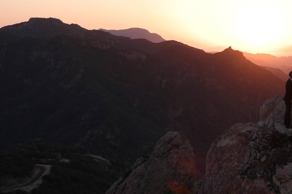 A breathtaking sunset in Malibu, California