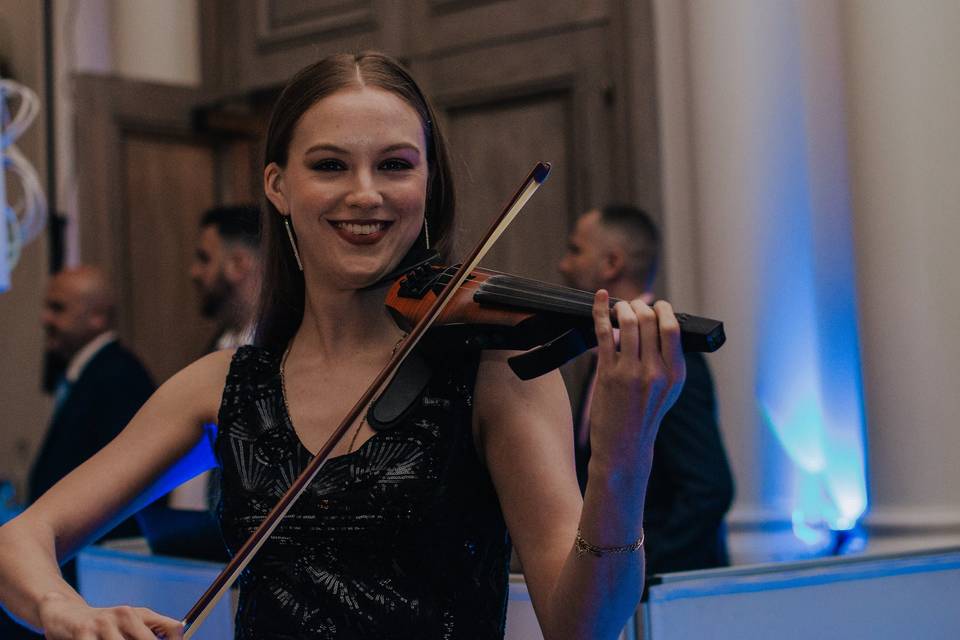 Violinist Molly joining our DJ