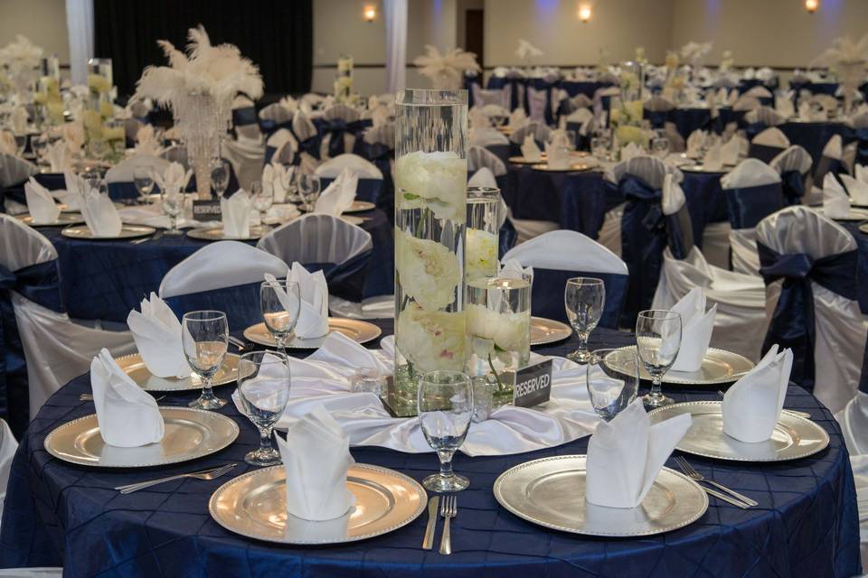 Blue table cloths